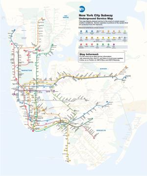 Map of Available Subway Service After 4 P.M. Travel