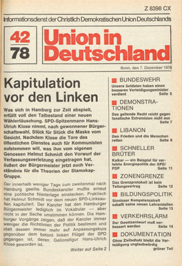 UID 1978 Nr. 42, Union in Deutschland