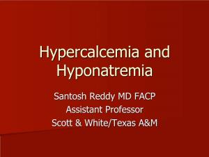 Hypercalcemia and Hyponatremia