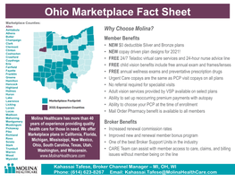 2021 Molina Ohio Marketplace Fact Sheet
