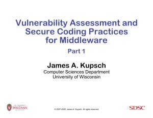 Vulnerability Assessment and Secure Coding Practices for Middleware Part 1