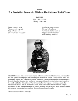 The History of Soviet Terror