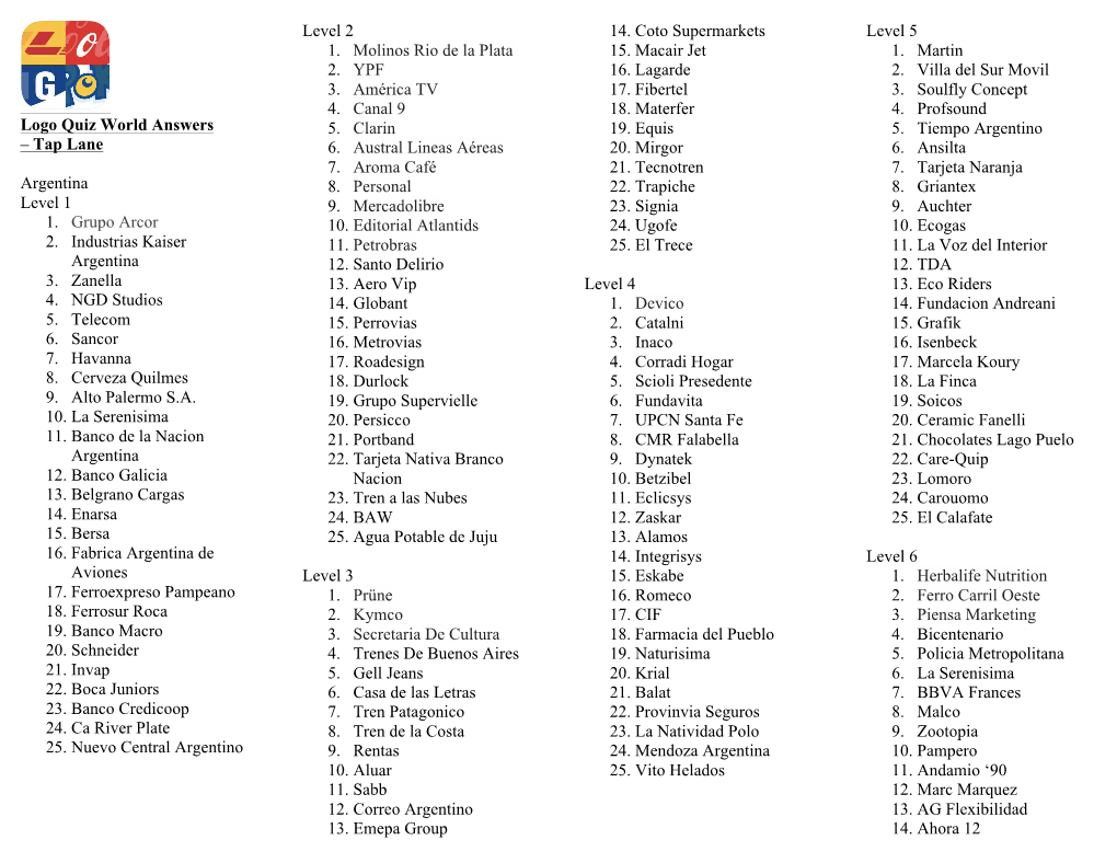 Logo Quiz World Answers 5