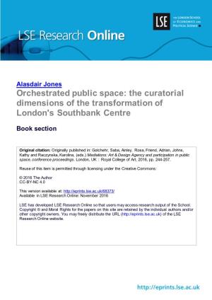 Orchestrated Public Space: the Curatorial Dimensions of the Transformation of London's Southbank Centre