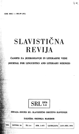 Slavisticna Revija