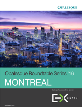 MONTREAL Opalesque Roundtable Series Sponsor
