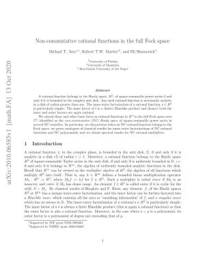 Non-Commutative Rational Functions in the Full Fock Space