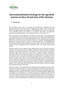 Internationalization Strategy for Olive Oil and Wine Agro-Systems of the Alentejo Region of Portugal