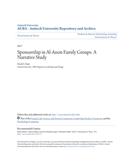 Sponsorship in Al-Anon Family Groups: a Narrative Study Heidi S