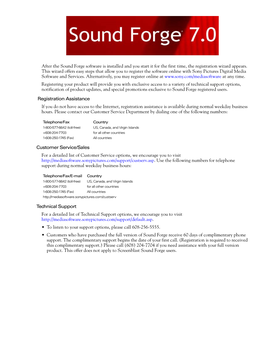 Sound Forge User Manual
