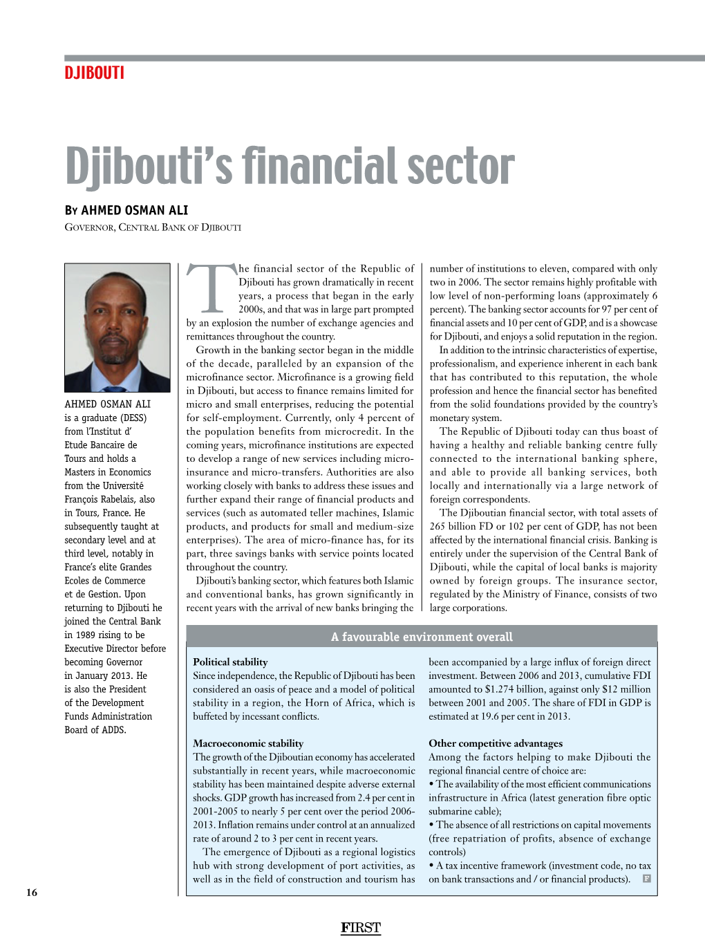 Djibouti's Financial Sector