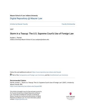 The US Supreme Court's Use of Foreign