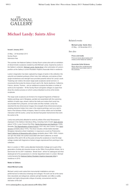 Michael Landy: Saints Alive | Press Release: January 2013 | National Gallery, London