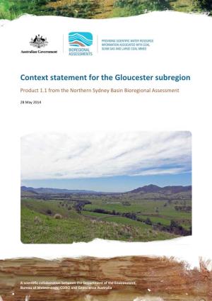 Context Statement for the Gloucester Subregion, PDF, 11.22 MB