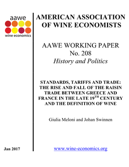 AAWE Working Paper No. 208 – History and Politics