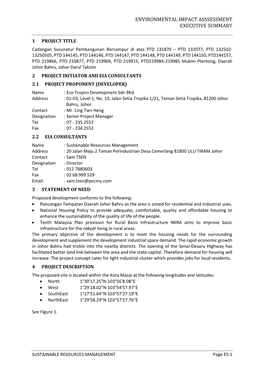 Environmental Impact Asssessment Executive Summary