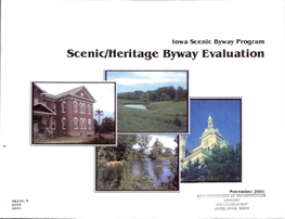 Iowa Scenic/Heritage Byway Evaluation