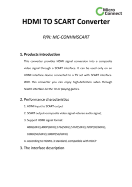 HDMI to SCART Converter