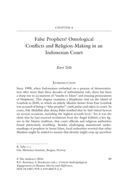 False Prophets? Ontological Conflicts and Religion-Making in An