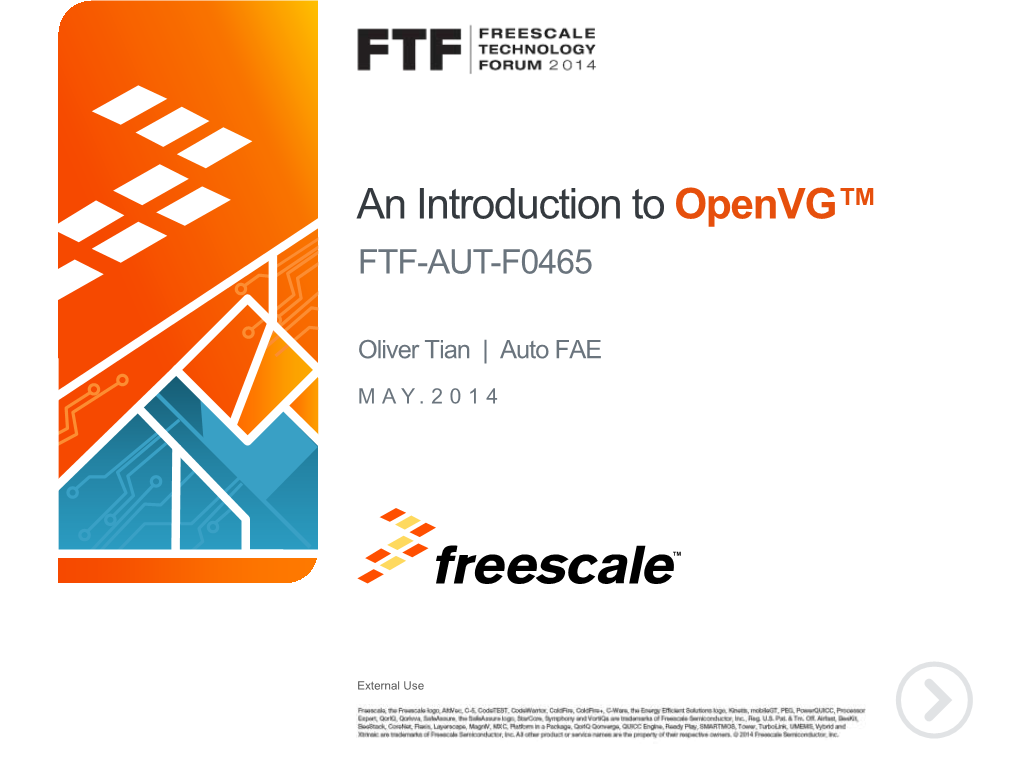 An Introduction to Openvg™ FTF-AUT-F0465