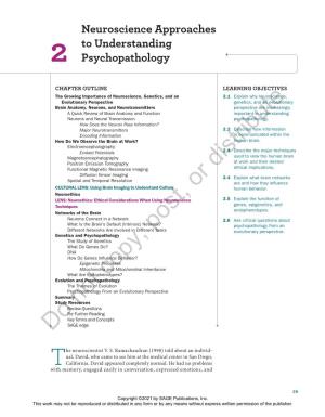 Neuroscience Approaches to Understanding Psychopathology 41