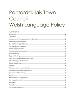 Welsh Language Policies