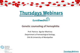 Genetic Counselling of Hemophilia