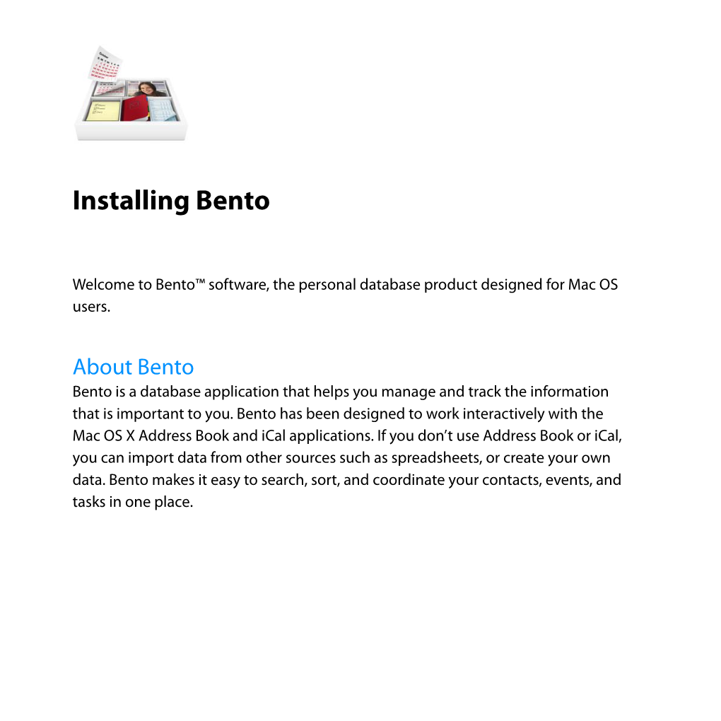 Installing Bento