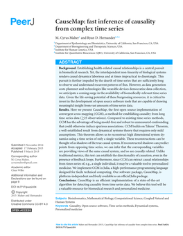 Causemap: Fast Inference of Causality from Complex Time Series