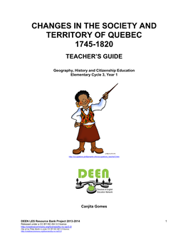 Changes in the Society and Territory of Quebec 1745-1820