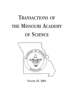 Transactions of the Missouri Academy of Science