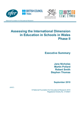 Assessing the International Dimension in Education in Schools in Wales Phase II