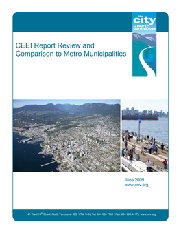 City of North Vancouver CEEI Report Review and Comparison to Metro Municipalities Introduction