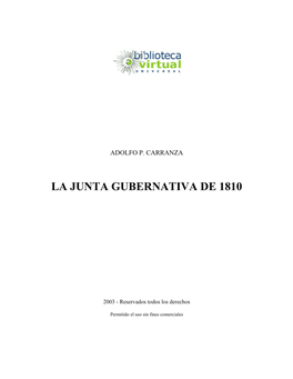 La Junta Gubernativa De 1810