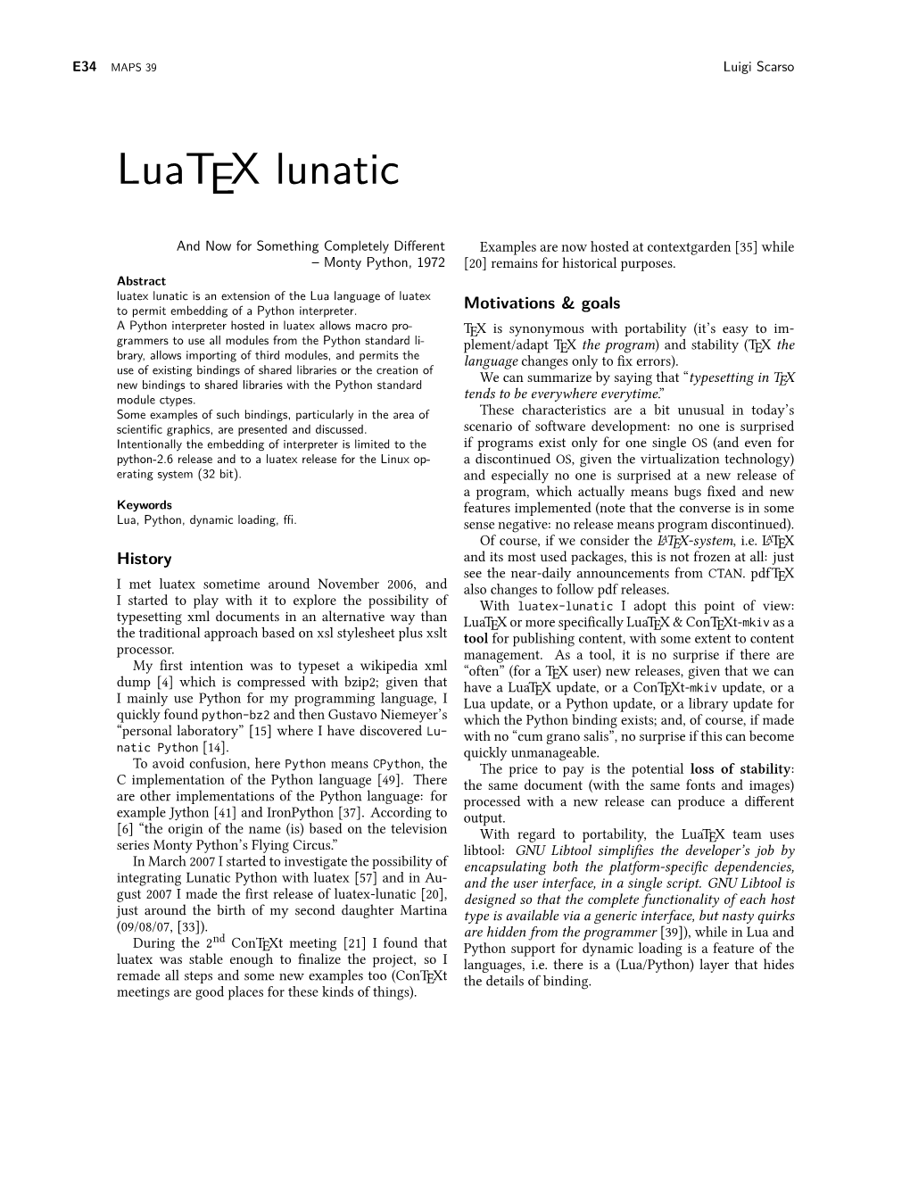 Luatex Lunatic