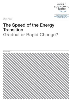 The Speed of the Energy Transition Gradual Or Rapid Change?