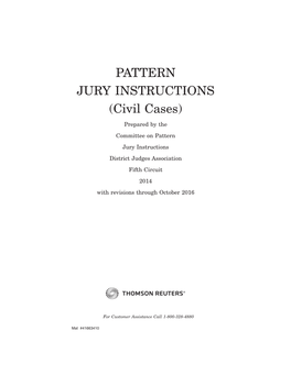 PATTERN JURY INSTRUCTIONS (Civil Cases)