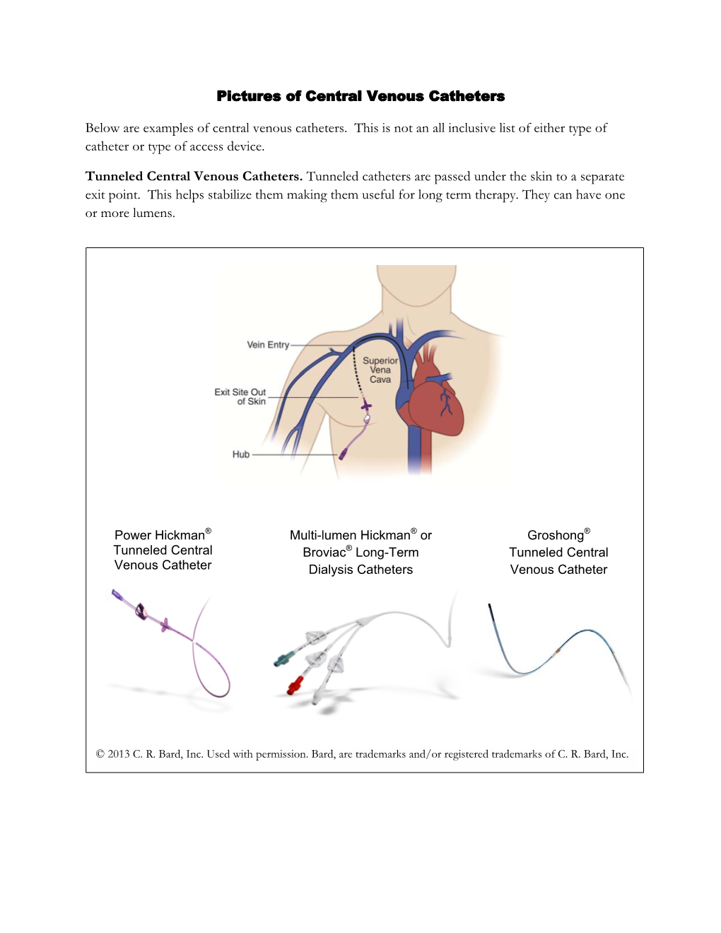 Pictures Of Central Venous Catheters - Docslib