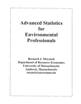 Advanced Statistics for Environmental Professionals