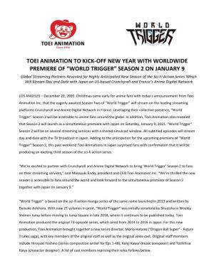 World Trigger” Season 2 on January 9