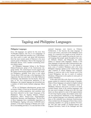 Tagalog and Philippine Languages.Qxd