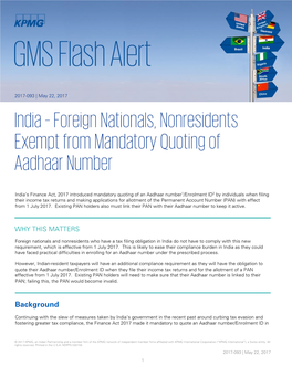 GMS Flash Alert 2017-093 India – Foreign Nationals