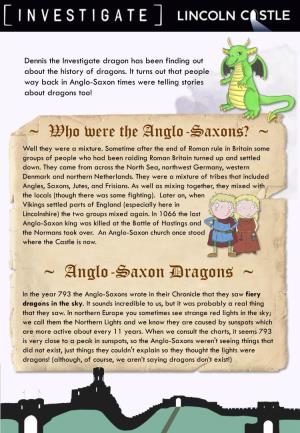 Dennis Investigates Anglo-Saxon Dragons
