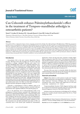 Can Celecoxib Enhance Palmitoylethanolamide's Effect In