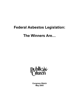 Federal Asbestos Legislation
