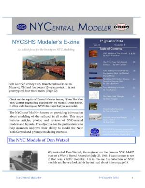 NYCSHS Modeler's E-Zine