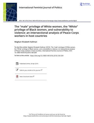 The “Male” Privilege of White Women
