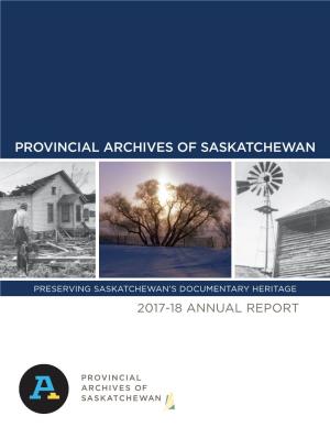 2017-18 Annual Report Table of Contents