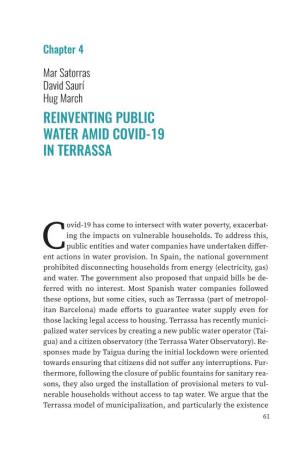 Reinventing Public Water Amid Covid-19 in Terrassa