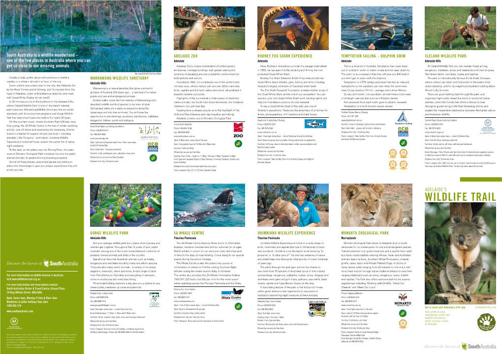 Adelaide Wildlife Trail Brochure